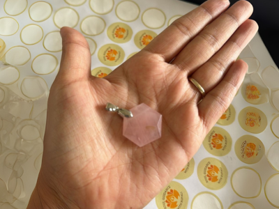 Rose quartz pendant
