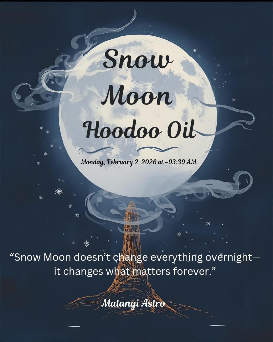 Snow Moon Hoodoo Oil