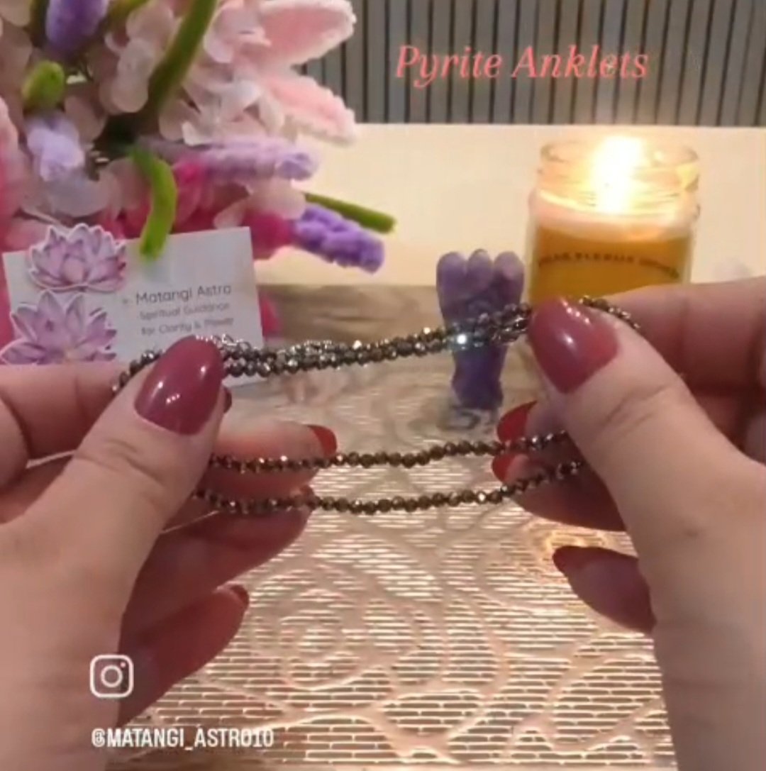 Pyrite Anklets